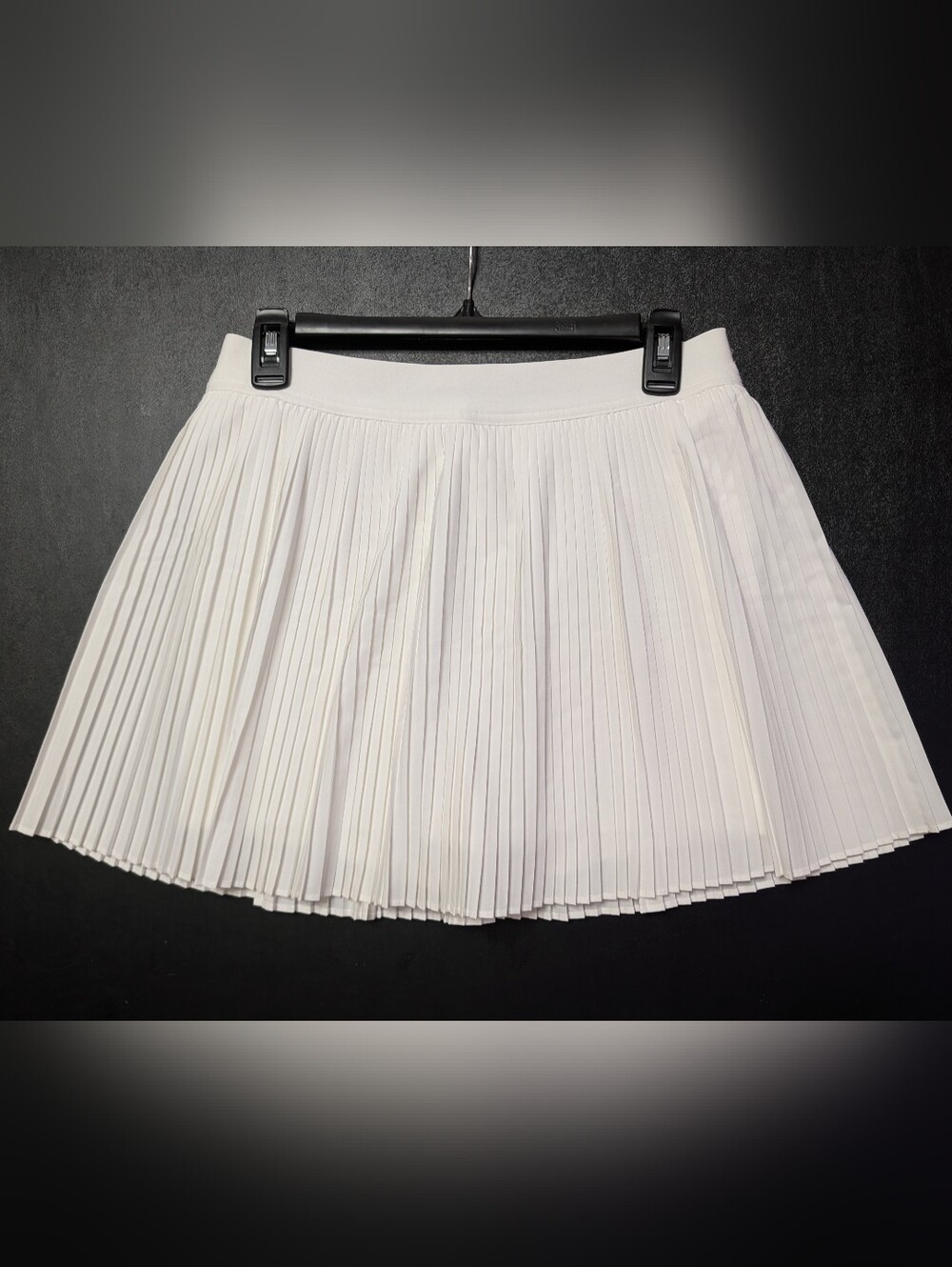 Pleated Mini Tennis Skirt - White With Shorts Medium